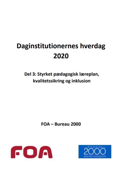 forside daginstitutionernes hverdag del 3 2020
